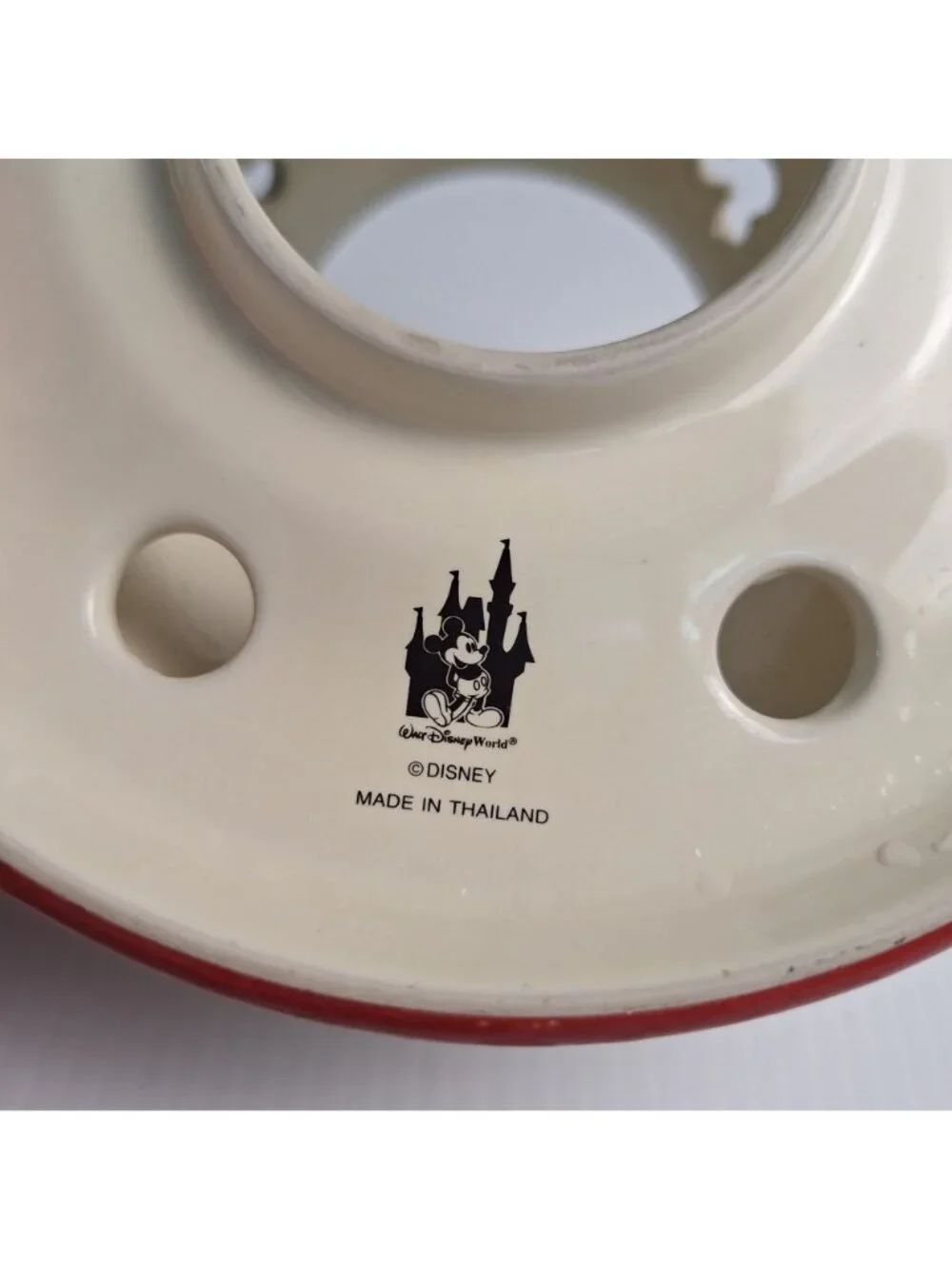 WALT DISNEY WORLD CERAMIC JAR CANDLE TOPPER HURRICANE LAMP SHADE MICKEY MINNIE